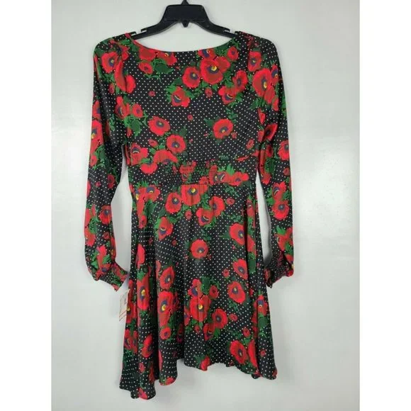 Free People Morning Light Poppy Mini Dress Size 12 - Picture 3 of 12